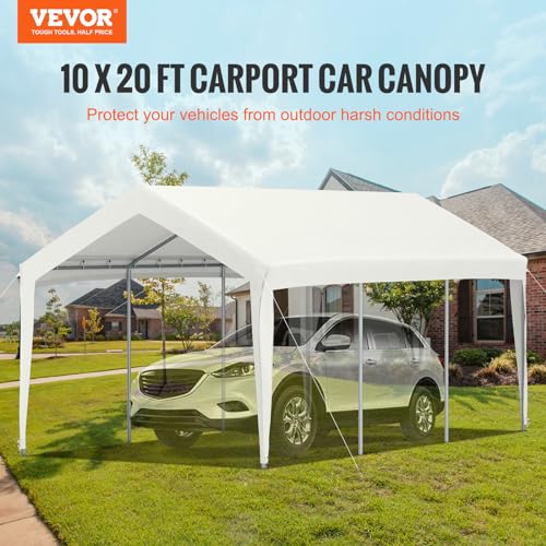 VEVOR carport cover waterproof test demonstrates rain protection for vehicles and gear.