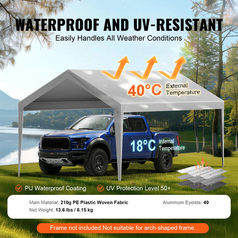 VEVOR canopy cover UV protection under bright sun