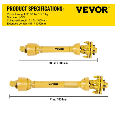 VEVOR CE-certified design ensures durable performance on tractors and tillers.