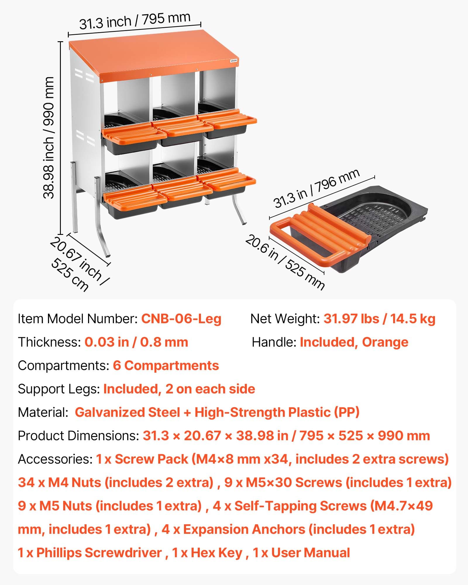 VEVOR detachable trays allow quick rinsing and minimal downtime.