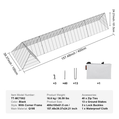 VEVOR modular corner frame enables custom tunnel layouts