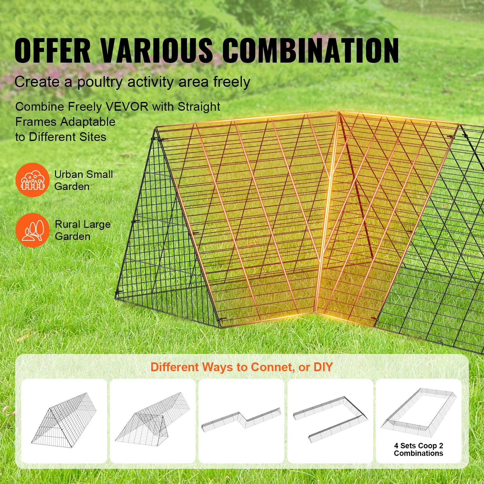 VEVOR reinforced wire and steel frame for safety and durability