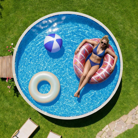 VEVOR chlorine-resistant liner supports long-lasting water clarity and stability.