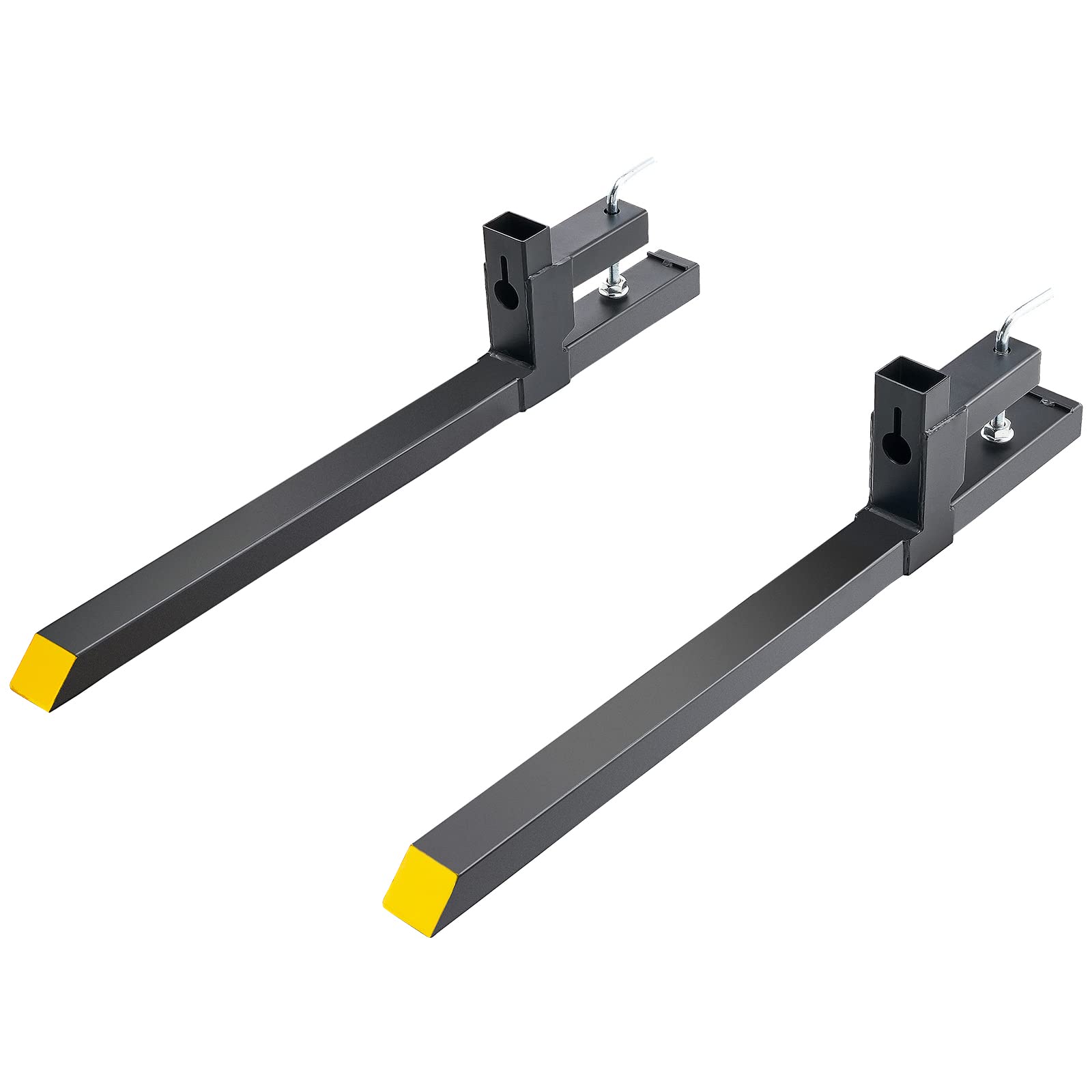 VEVOR clamp-on pallet forks in action clearing debris