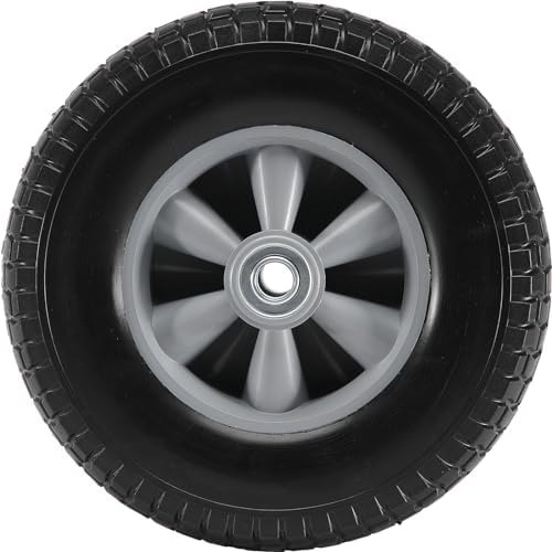 VEVOR 10-inch solid PU wheels fit hand trucks and carts.