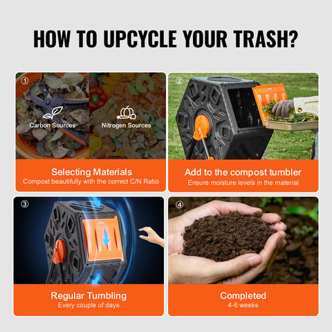 VEVOR compost bin vented design promotes airflow and even texture.