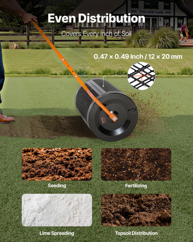 VEVOR 12x20 mm mesh promotes consistent, even spread of materials