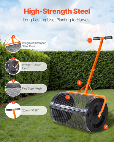 Three-height adjustable handle on the VEVOR spreader for user comfort