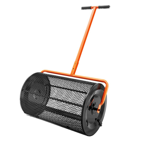 VEVOR compost spreader with adjustable handle for comfortable use.