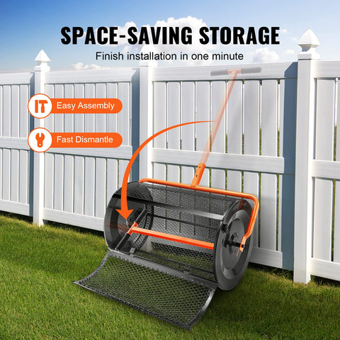 VEVOR spreader performs smoothly on slopes and uneven terrain.
