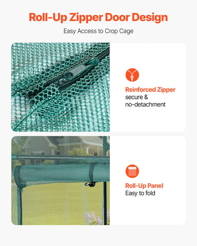 VEVOR Crop Cage roll-up door with reinforced edge.