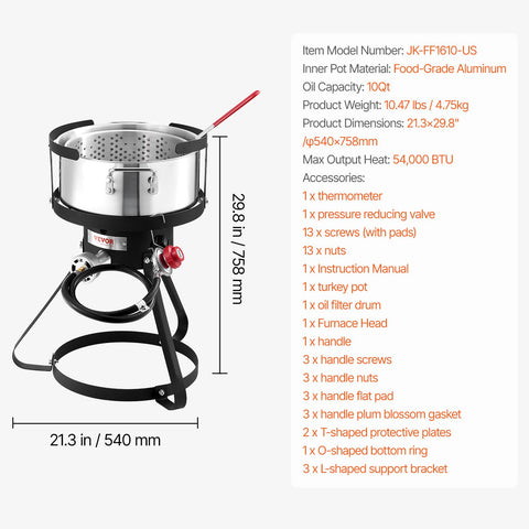 VEVOR detachable parts simplify cleaning after outdoor cooking