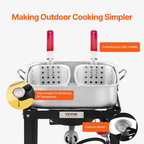 VEVOR detachable pot and accessories for quick cleanup