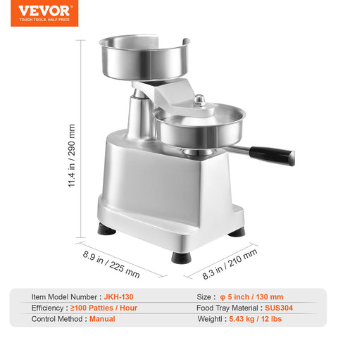 VEVOR disposable gloves pack included for hygienic prep.