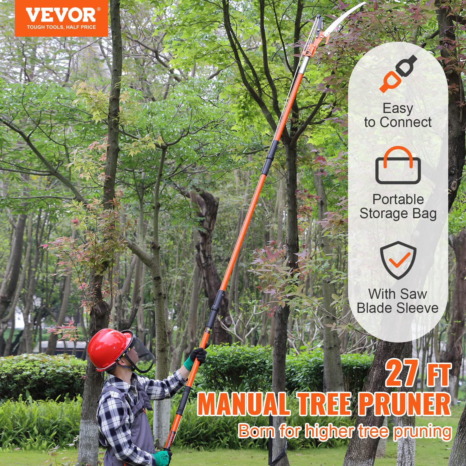 VEVOR pole saw with secure double-lock joints