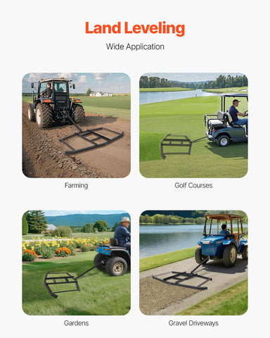 VEVOR Drag Harrow made of Q235 steel for rugged durability.