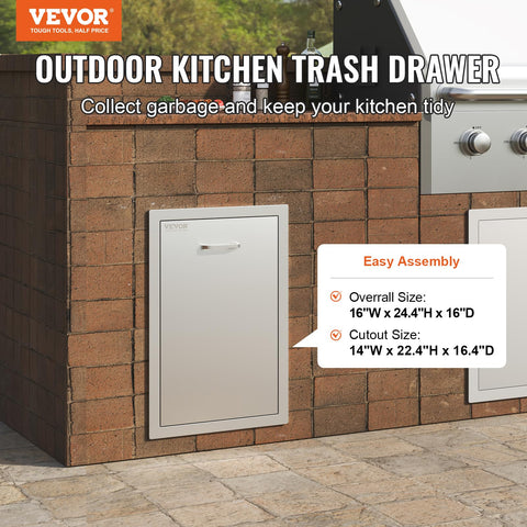 VEVOR drawer handle close-up showing ergonomic opening design.