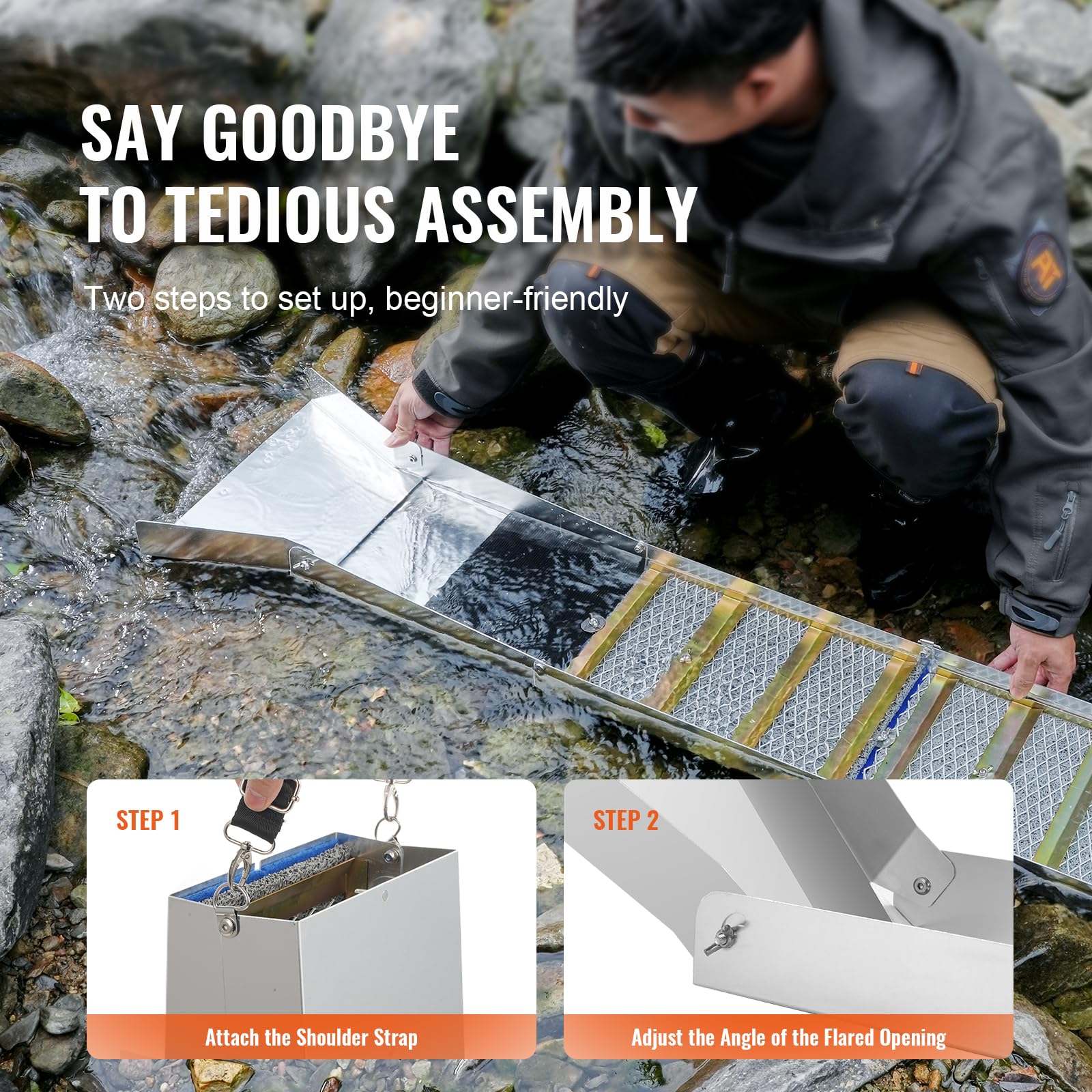VEVOR dual classifier screens improving material separation in streams.