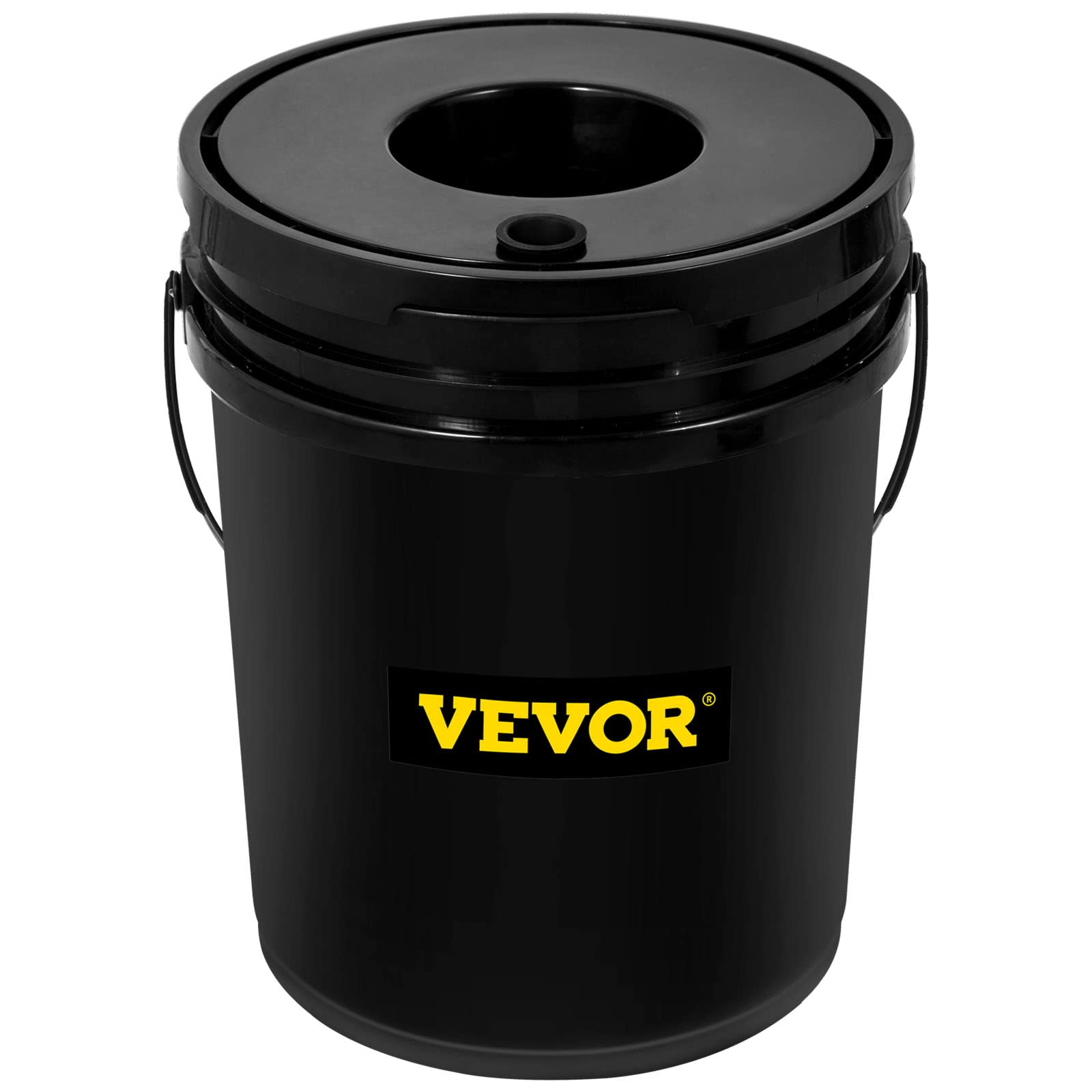 VEVOR DWC five-gallon buckets in a tidy home garden setup