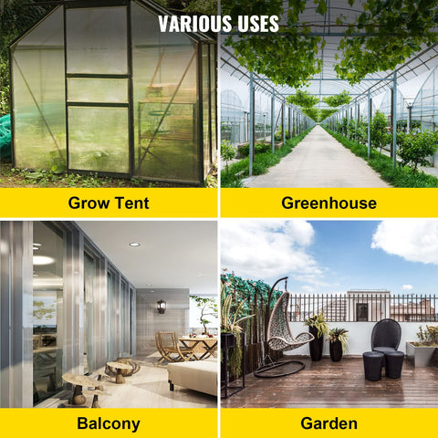 VEVOR DWC grow tent arrangement illustrating optimized space for greens