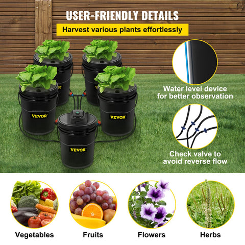 VEVOR DWC growing leafy vegetables in a soil-free environment
