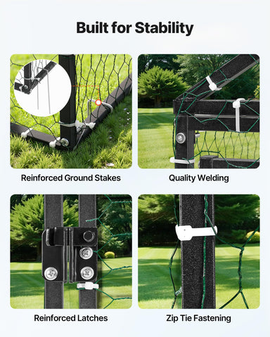VEVOR easy-assembly walk-in chicken coop for quick setup.
