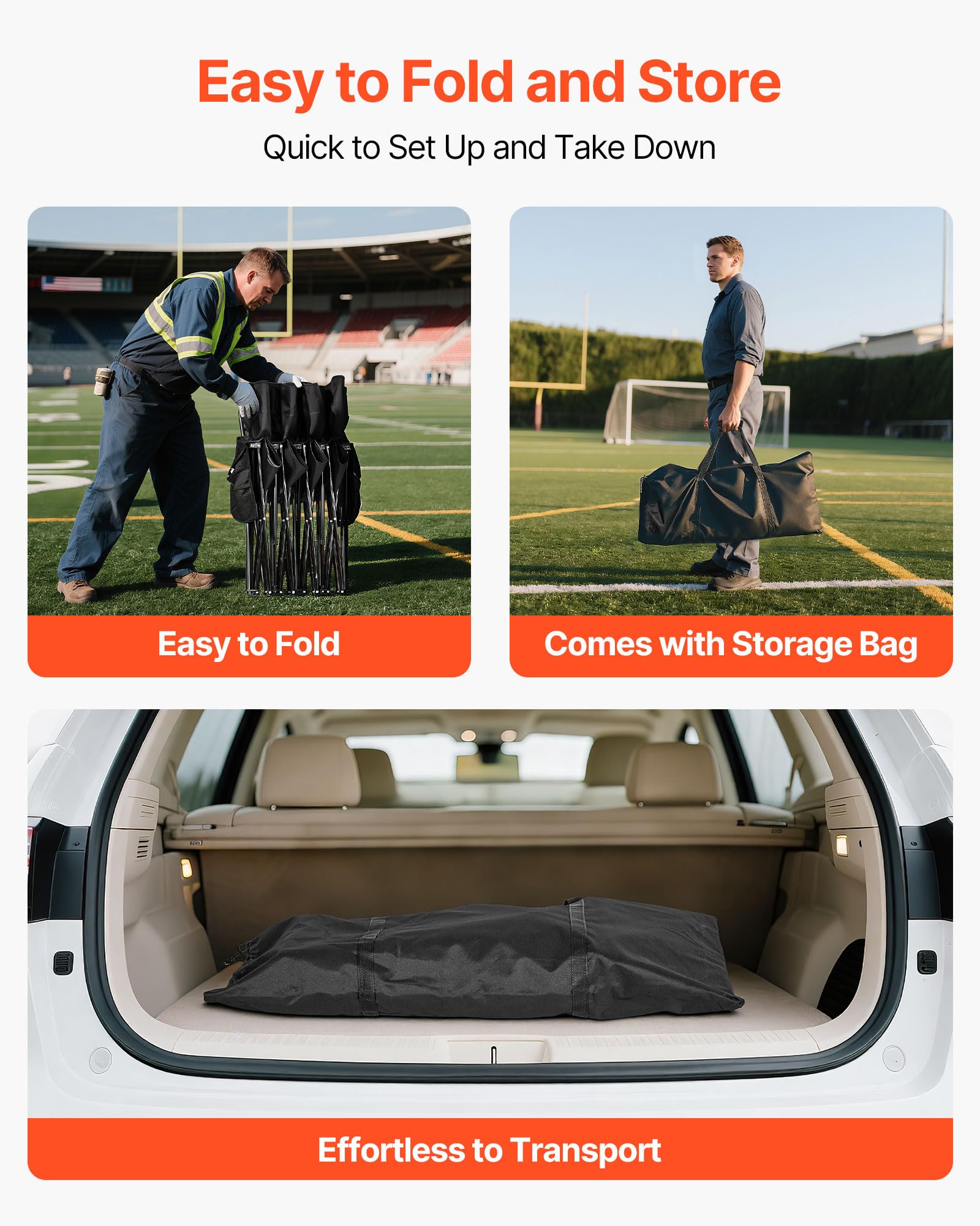 VEVOR easy-fold design enables quick setup and compact storage.