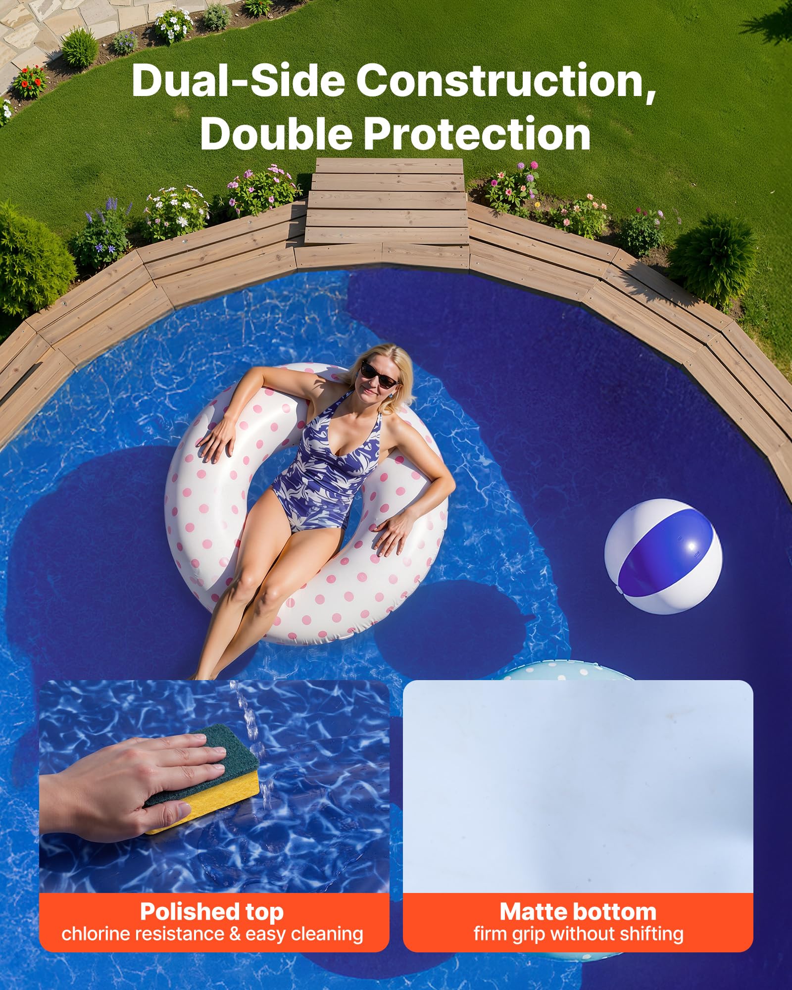 VEVOR easy-install design supports a smooth, wrinkle-free setup
