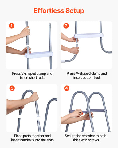 VEVOR ladder installs in minutes with included hardware.