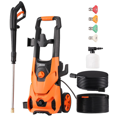 VEVOR electric pressure washer front view shows rugged 4200 PSI for stubborn outdoor grime