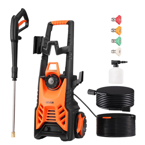 VEVOR electric pressure washer front view for easy outdoor cleaning and mobility