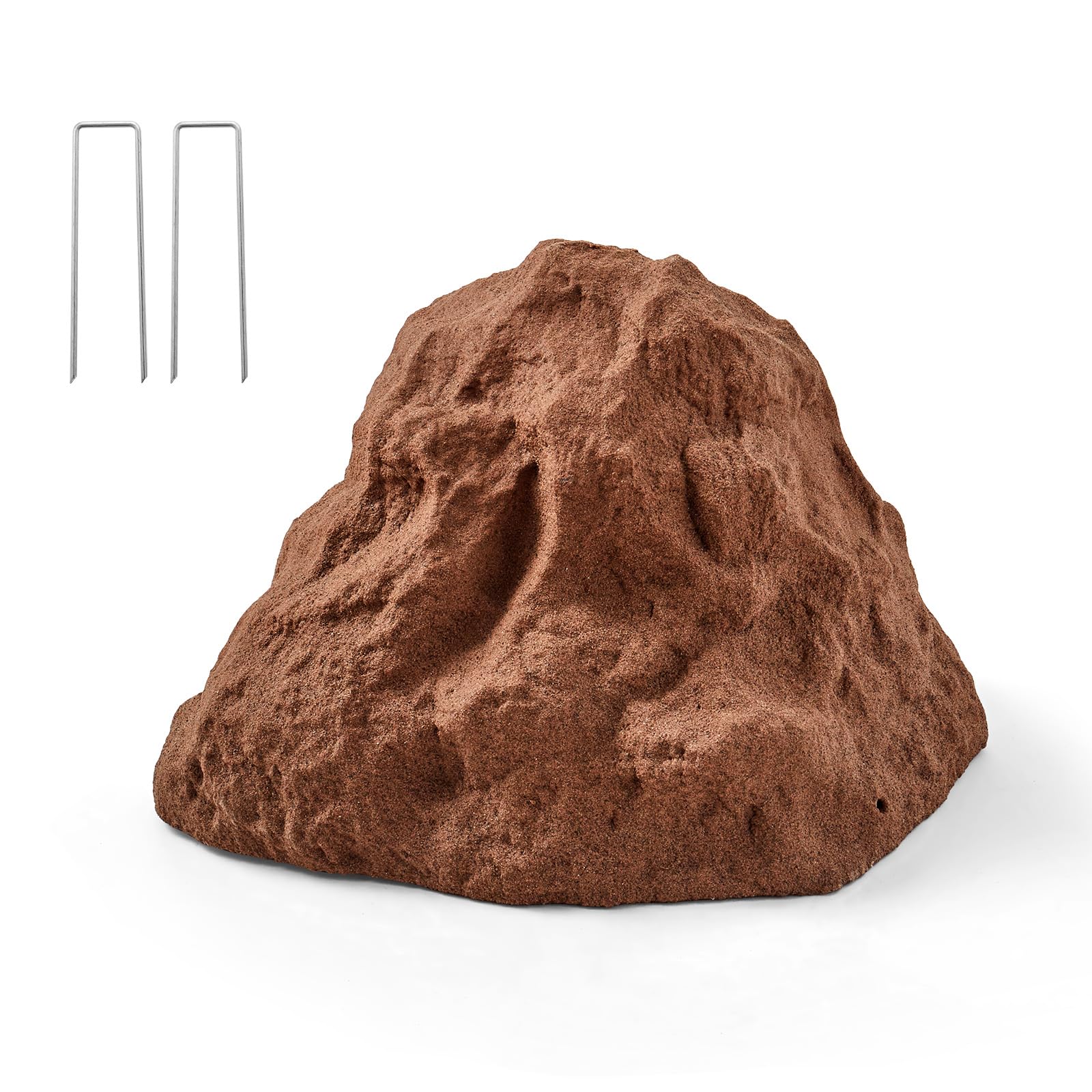 VEVOR faux rock cover with natural brown texture blending into garden decor