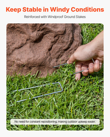 VEVOR wind-stable design with stakes for secure outdoor placement
