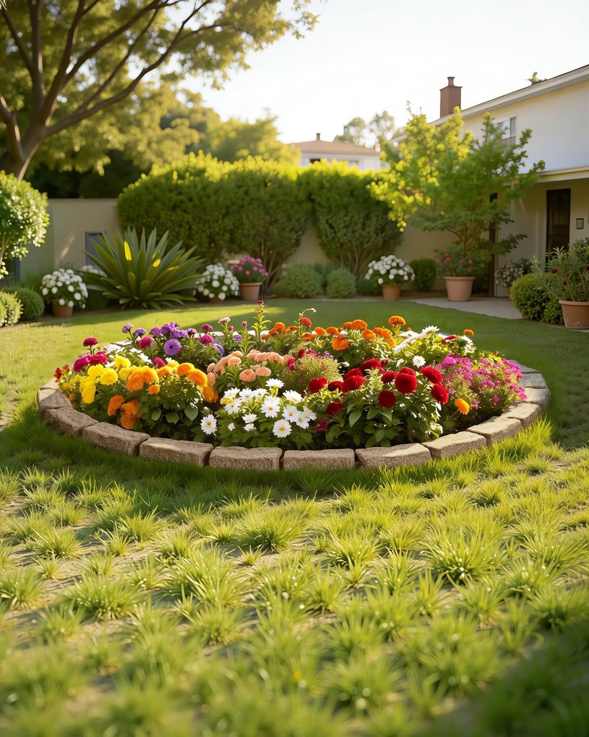 VEVOR faux stone texture edging enhances pool edge definition and depth.