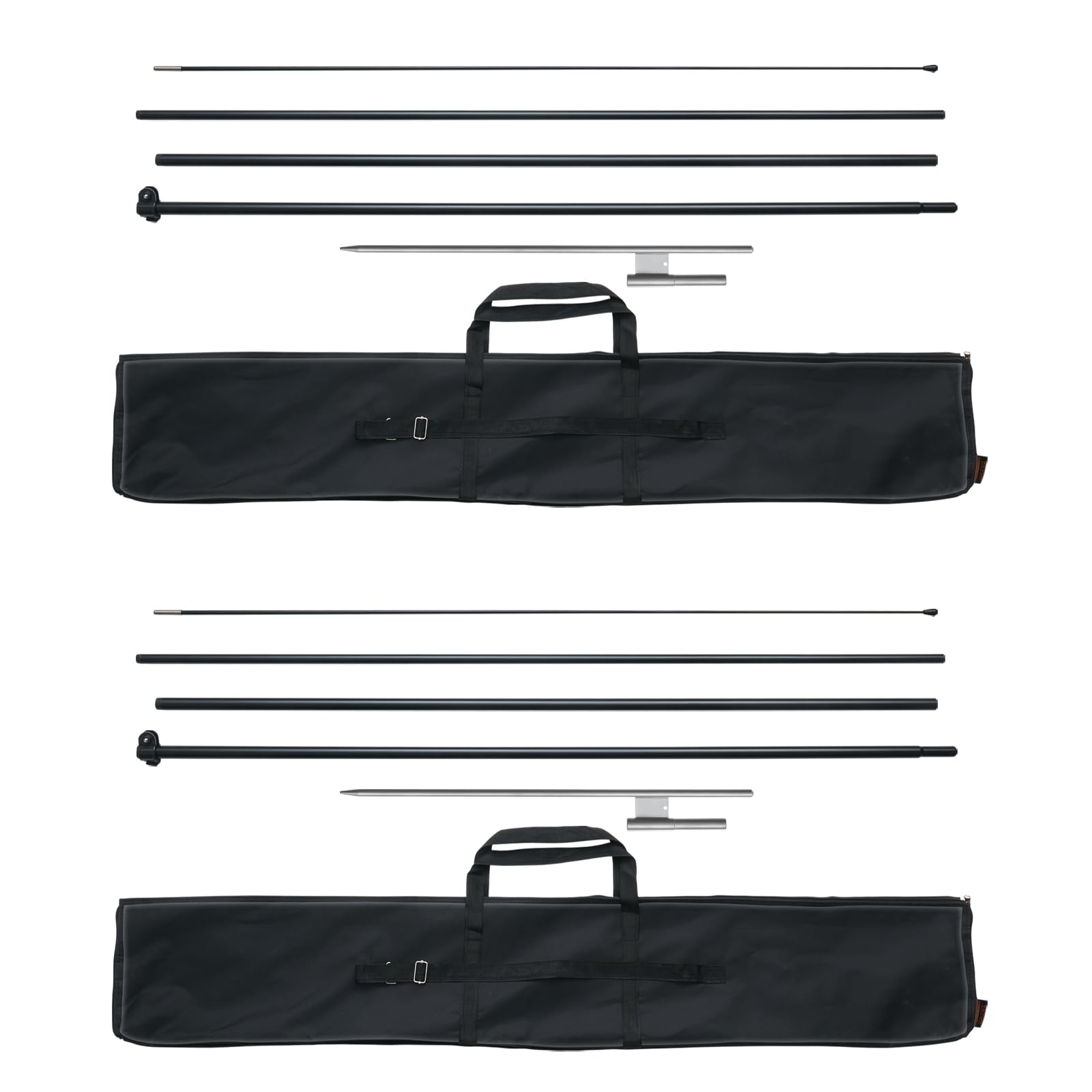 VEVOR feather flag pole kit 16.3 ft main assembly for outdoor advertising.