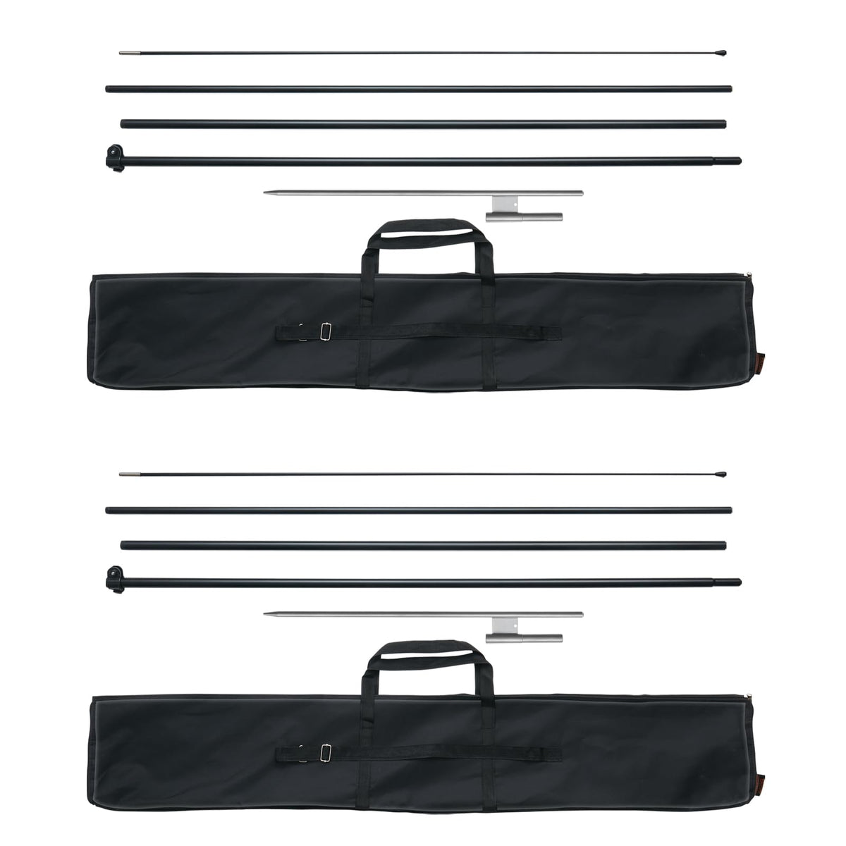 VEVOR feather flag pole kit 16.3 ft main assembly for outdoor advertising.