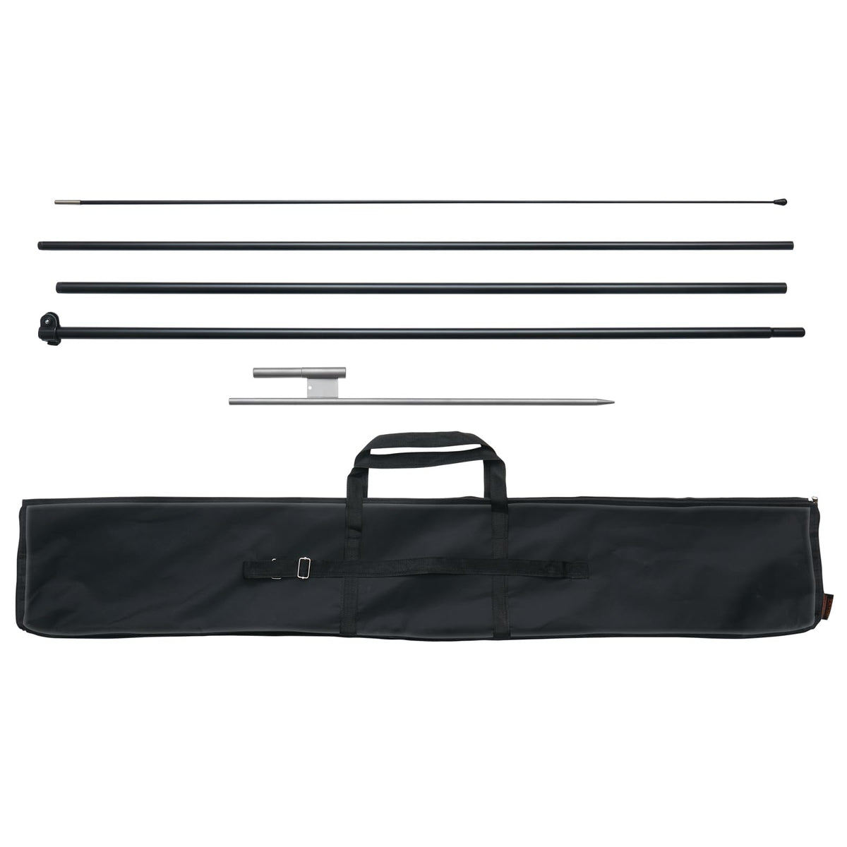 VEVOR feather flag pole kit raised to 16.3 ft for high-visibility outdoor advertising.