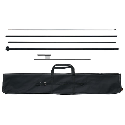 VEVOR feather flag pole kit raised to 16.3 ft for high-visibility outdoor advertising.