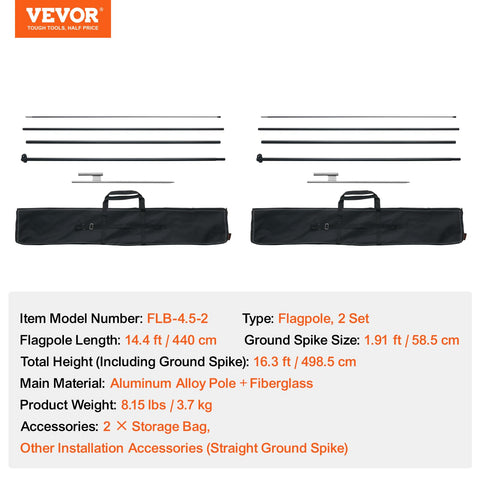 VEVOR corrosion-proof fiberglass top resists weathering for long-term use.