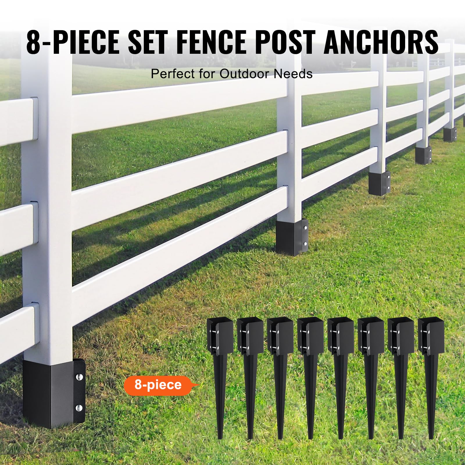 24-inch height anchor ready for ground installation