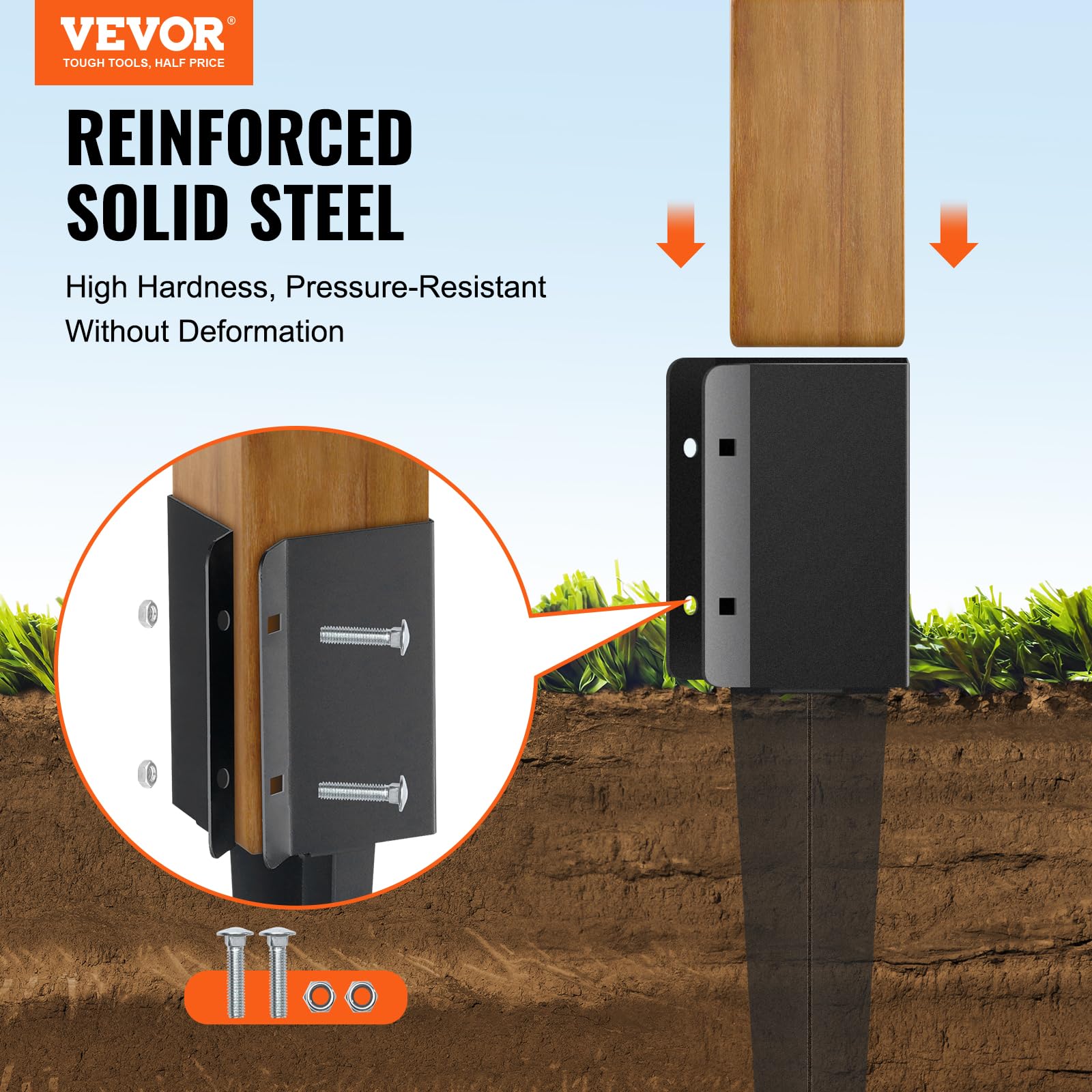 VEVOR anchor close-up steel shows thickened core for lasting performance