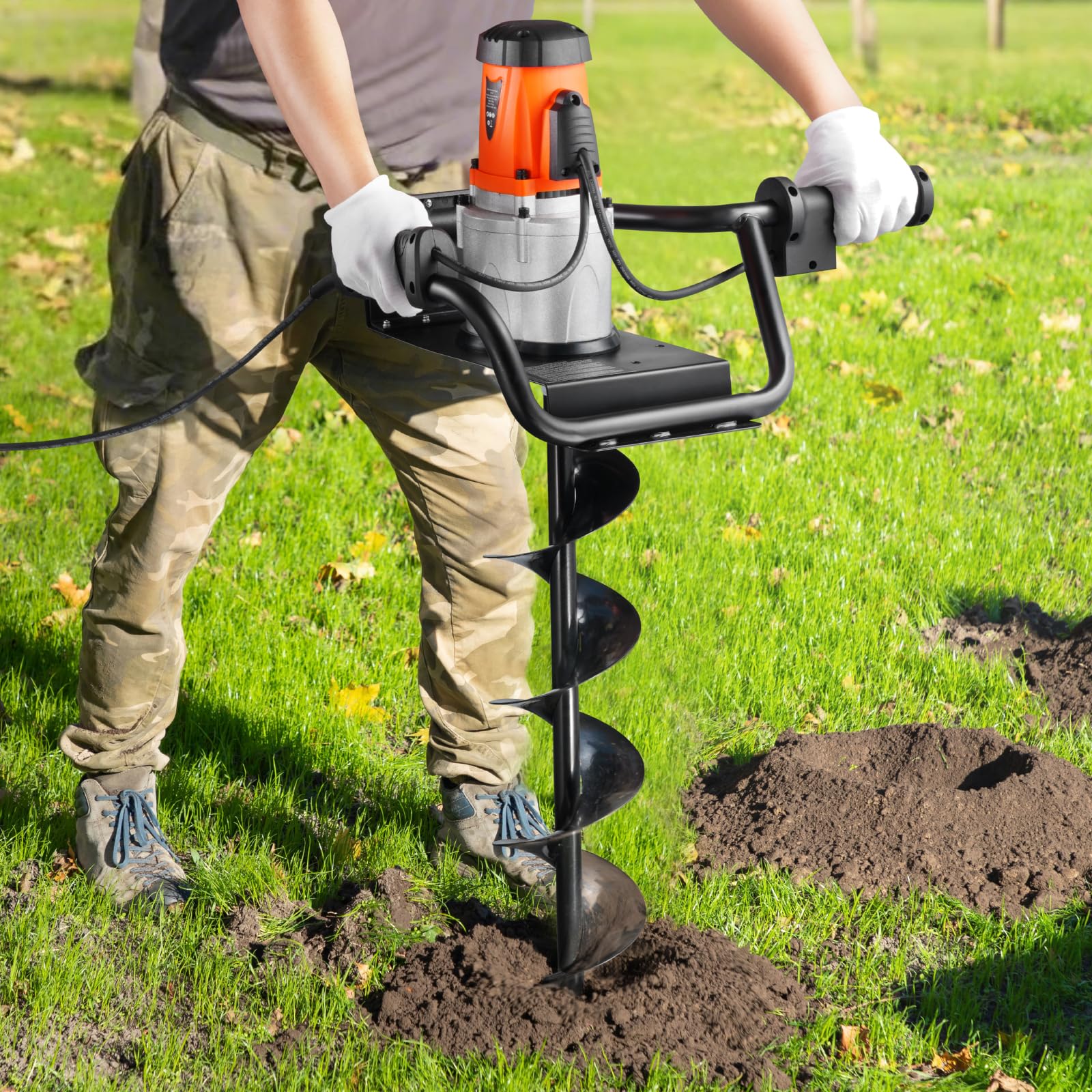 Fence post installation using VEVOR for faster setup