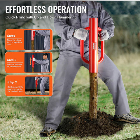 22 lb weight delivers steady momentum for faster post driving with VEVOR
