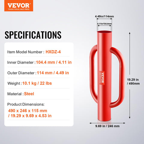Sturdy build of the VEVOR driver ideal for durable farm fencing tasks
