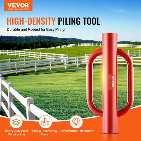 Ergonomic large handles on the VEVOR post driver for comfortable operation