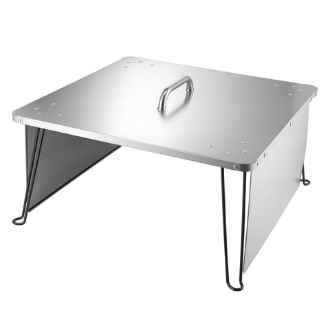 VEVOR Fire Pit Heat Deflector reduces sparks and enhances camping safety.