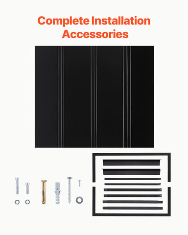 VEVOR fixed metal awning 44x24 rain protection for doors and windows.
