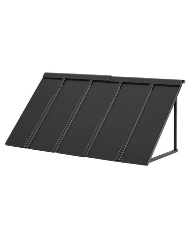 VEVOR fixed metal awning over the front door offers sun and rain protection at a quick glance