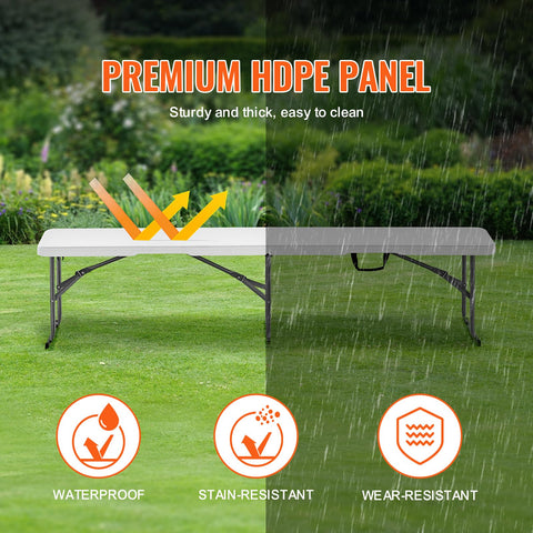 VEVOR folding bench pair supports larger gatherings and venues.