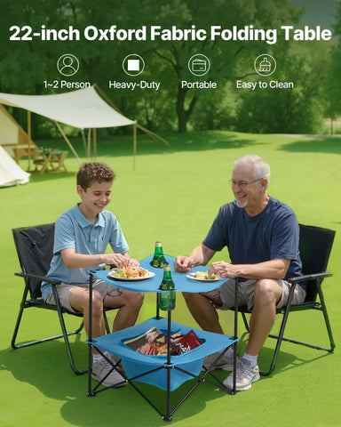 VEVOR table with four cup holders keeping drinks stable during tailgating